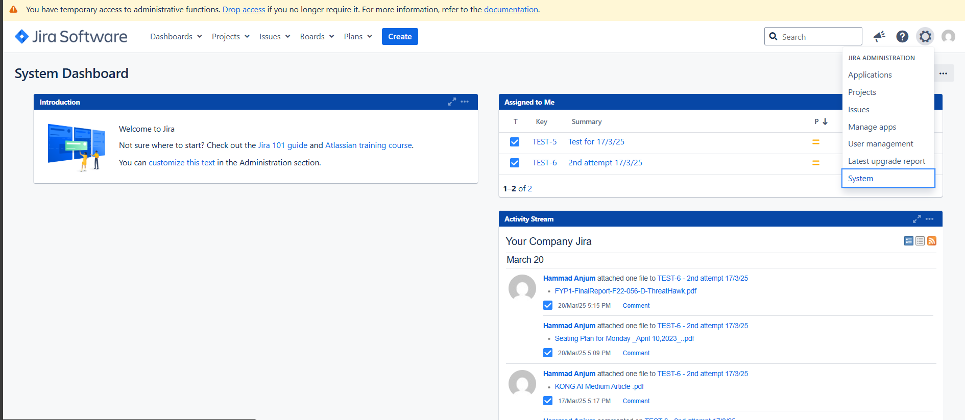 Jira On-Premises Integration Architecture